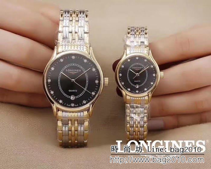 LONGINES浪琴 銷量冠軍 精緻情侶對表 WSS2436